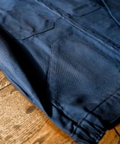 Bleu Blaton - Short Mechanic Worker Jacket In Navy