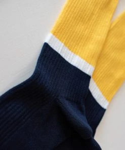 The Rugged Society Socks Heritage9.1 - Strati - Dark Blue And Yellow
