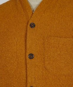 Universal Works - Cardigan In Orange Tibet Fleece Knitwear 8 Universal Works - Cardigan In Orange Tibet Fleece Knitwear