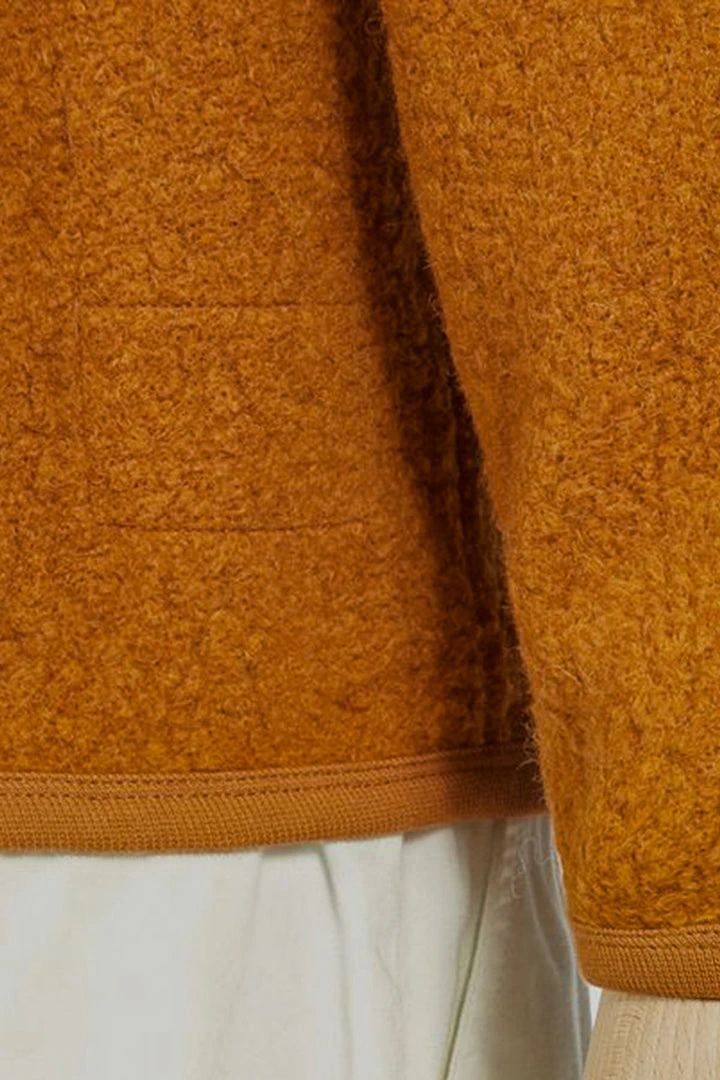 Universal Works - Cardigan In Orange Tibet Fleece Knitwear 4 Universal Works - Cardigan In Orange Tibet Fleece Knitwear