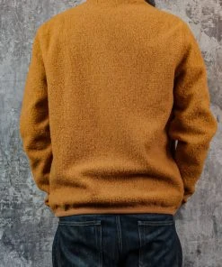 Universal Works - Cardigan In Orange Tibet Fleece Knitwear 9 Universal Works - Cardigan In Orange Tibet Fleece Knitwear