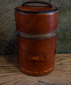 The Rugged Society Vintage Leather Case - Liquor Travel Kit With Three Glass Flasks Antiques&Collectibles