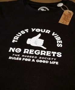 The Rugged Society - Trust Your Vibes, No Regrets Tee - Blue Navy