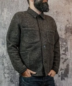 Universal Works - Lumber Jacket In Brown Wool Fleece Outerwear&jackets