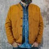 Universal Works - Cardigan In Orange Tibet Fleece Knitwear