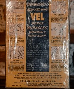 Antiques 1949 Sealed Vel Laundry Dish Soap Detergent