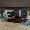 New Alberto Luti - Type 951/35 Leather Belt In Dark Brown