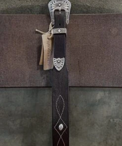 New Alberto Luti - Type 951/35 Leather Belt In Dark Brown