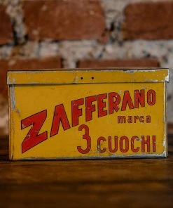 Antiques 1930/40's Zafferano 3 Cuochi Tin Box