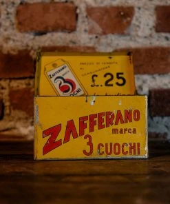 Antiques 1930/40's Zafferano 3 Cuochi Tin Box