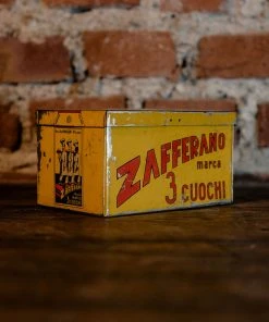 Antiques 1930/40's Zafferano 3 Cuochi Tin Box