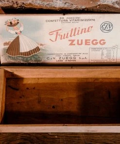 Antiques 1950's "Fruttino Zuegg" Wooden Box Antiques&Collectibles